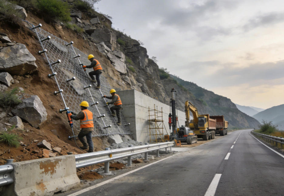 塘厦镇公路道路护坡